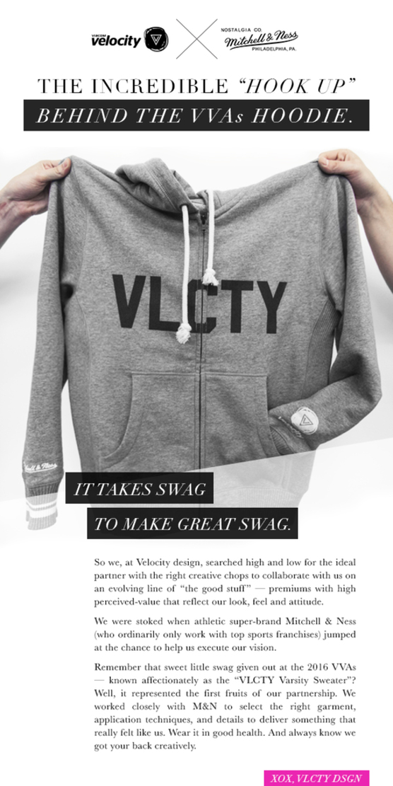 Velocity and Mitchell & Ness Announcement Email